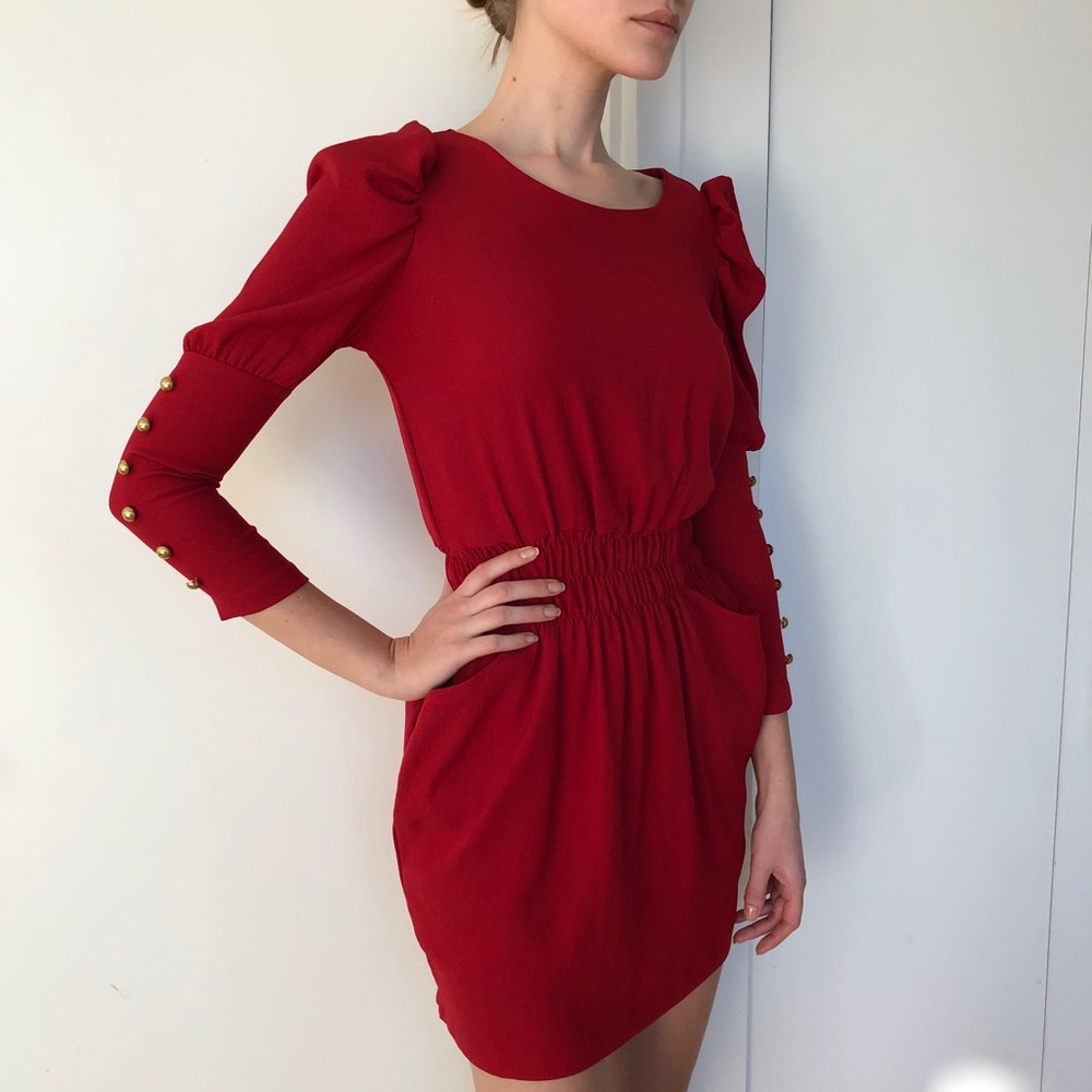Pinkyotto Red Long Sleeve Dress
